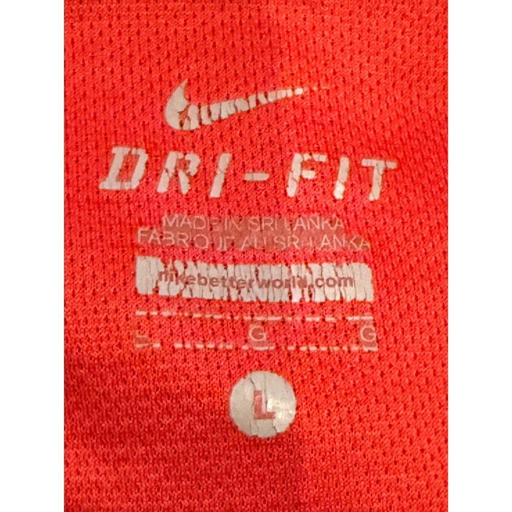 Nike Dri-FIT Mens Large Burnt Orange Quarter Zip Running Pullover Long Sleeve - Picture 3 of 3